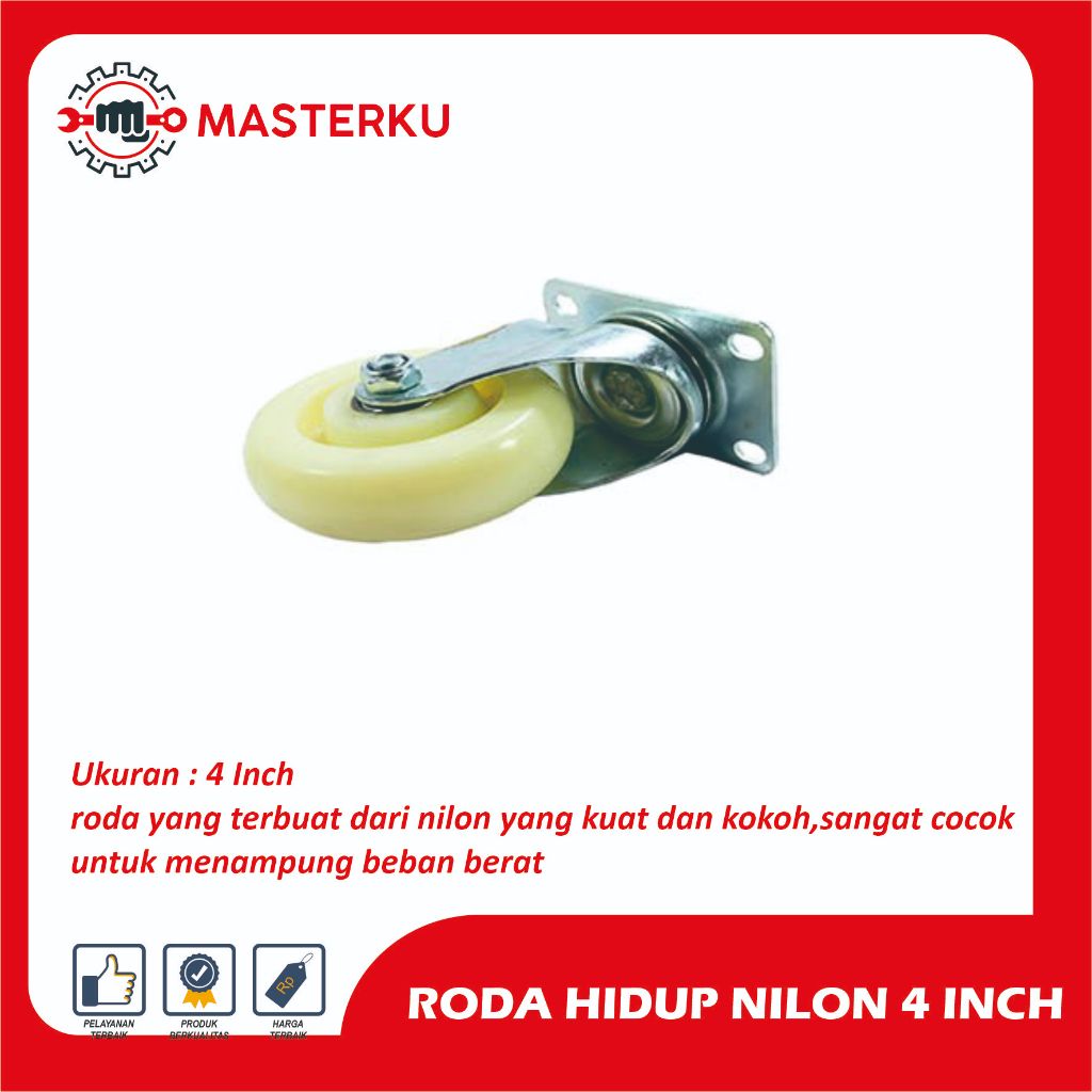 3 & 4" Nylon Live Wheels / Caster Wheels / ล้อรถเข็น