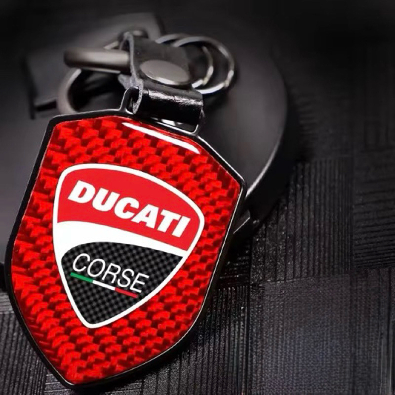 GANTUNGAN พวงกุญแจคาร์บอนโลโก้ Ducati