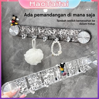 Gantungan Tempel Dinding Baju 6 Kait Bisa Digeser Desain Elegen / Hanger Tempel Gantungan Baju Dinding | Biooshop