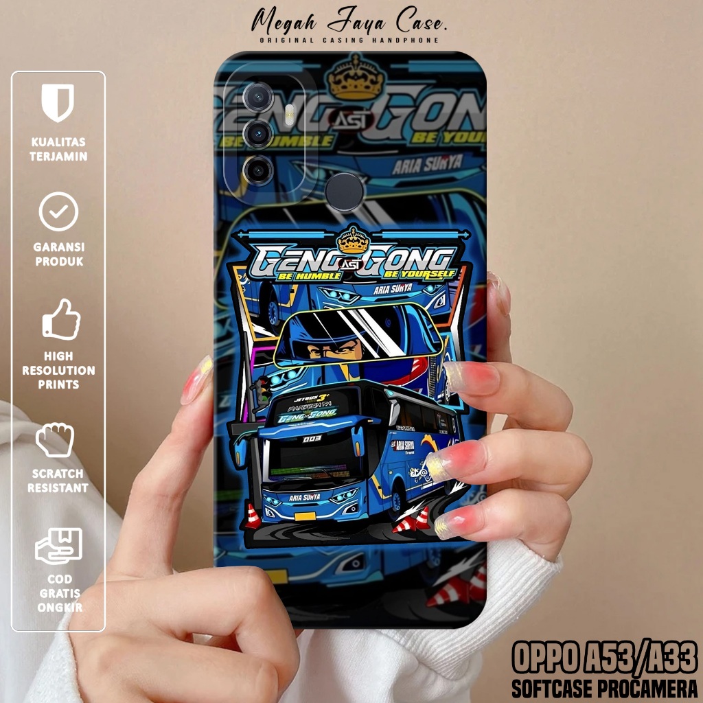 เคส OPPO A53 / OPPO A33 - OPPO A53 / OPPO A33 Softcase with TELOLET BUS Motif - เคสโทรศัพท์ซิลิโคน O