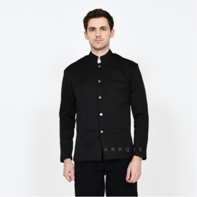 เสื้อแจ็คเก็ต Gakuran สีดําสําหรับผู้ชาย Slim Fit รุ่น ML XL วัสดุนุ่มสวมใส่สบายเสื้อแจ็คเก็ตคอปกเซี