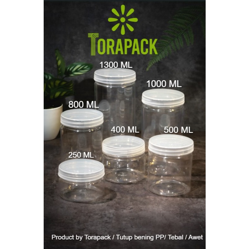 Minimal กระปุกหลอดกระบอก / THICK / DURABLE / PET Plastic THICK 1300ml, 1000ml, 800ml, 500ml, 400ml, 