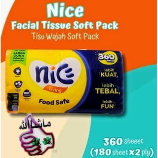 Tisu NICE Tacial Tissue 180 Sheet 2 Ply || 360 Helai