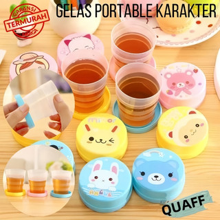 GELAS LIPAT PORTABLE TRAVEL TEMPAT MINUM PLASTIK LIPAT
