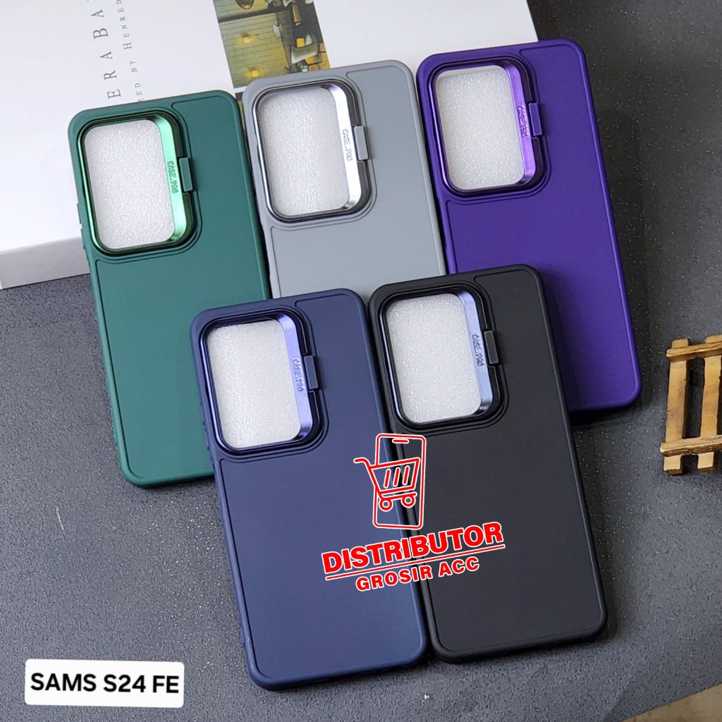 SAMSUNG S24 FE CASE MACAROON STAND เคสกล้อง KICKSTAND CAMERA SAMSUNG S24 FE