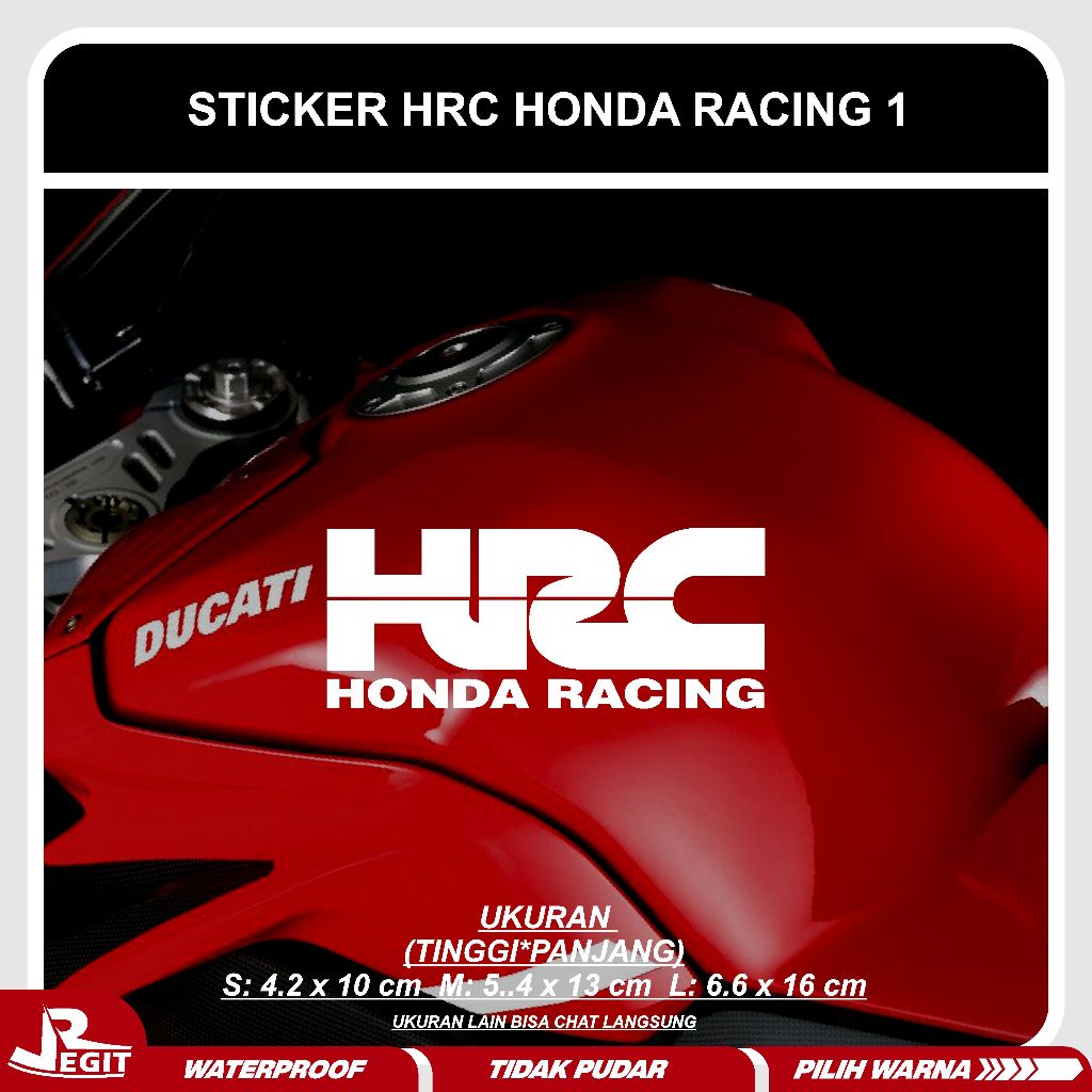 HRC CUTTING STICKER / HONDA RACING STICKER ดัดแปลงรถจักรยานยนต์ออกแบบหมวกกันน็อค 1