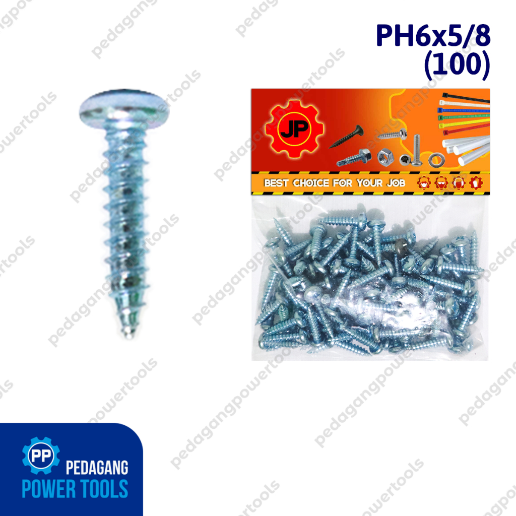 PH SCREWS 6 x 5/8 - PH SCREWS 6x5/8 BOLTAPPING ONTENTS 100 ชิ้น