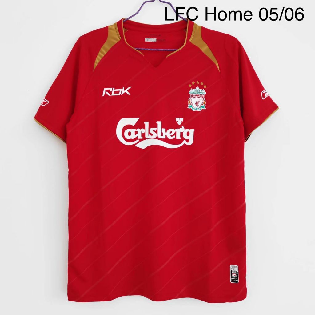 เสื้อฟุตบอลวินเทจย้อนยุค Old School Liverpool Home Calsberg 2005-2006 ฤดูกาล 05-06