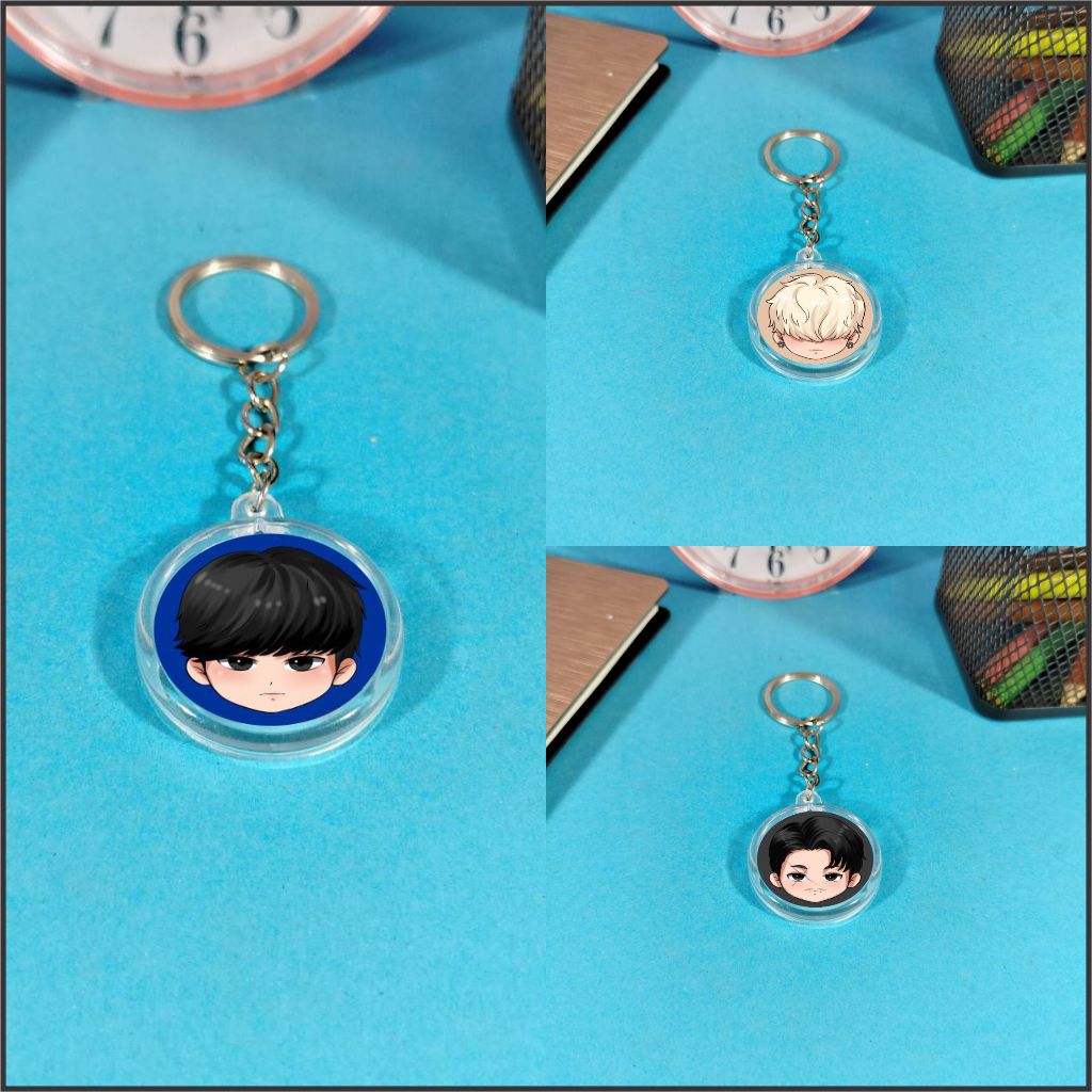 GANTUNGAN Mini Manhwa Lookism Keychain - พวงกุญแจ Cute Park Hyungseok ขนาด 32mm Anime