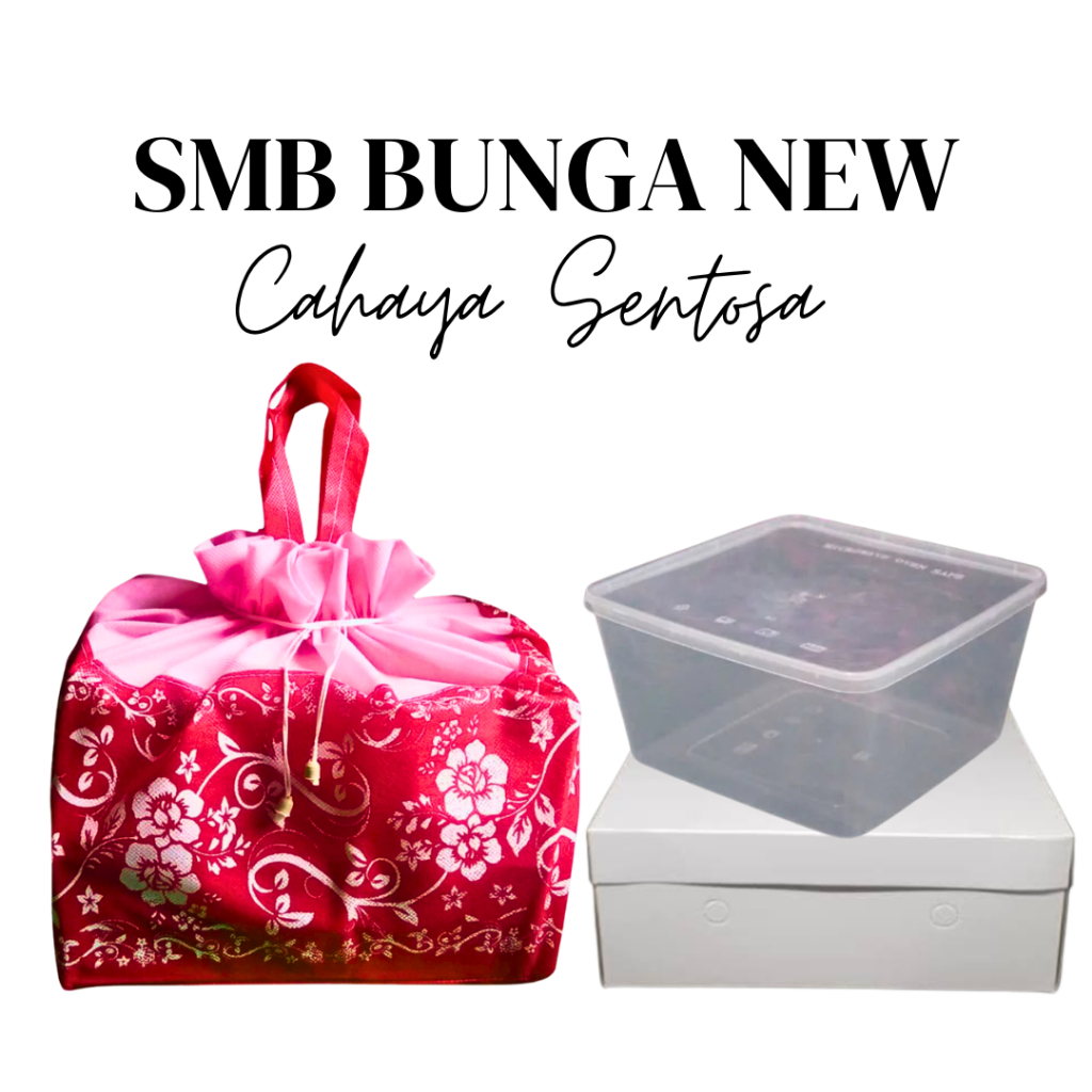 ใหม่ 22 SMB Batik Flower Drawstring Bag สําหรับฉลอง สูง 25 ซม. - ผ้าสปันบอนด์