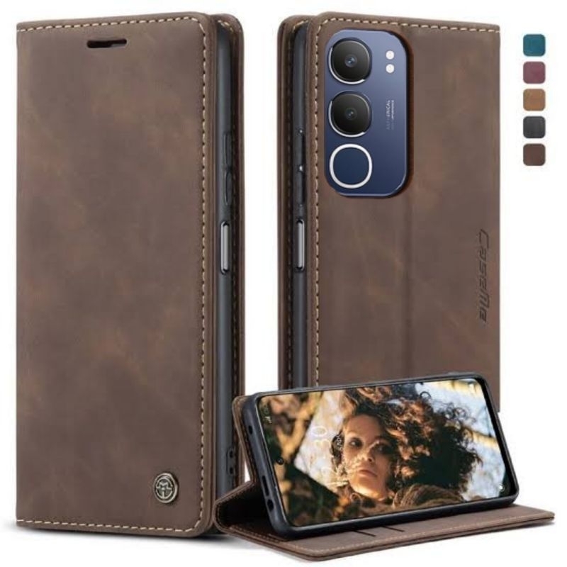 เคสสําหรับ Vivo Y19s / Y19s Pro Flip Wallet Leather Casing Cover Caseme