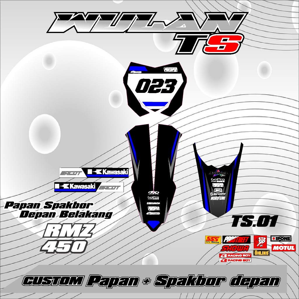 NEWEST DECAL BOARD FRONT REAR FENDER RMZ 450 KX KLX 150 KLX BF KLX GORDON DTRACKER KX YZ KTM VIAR WR