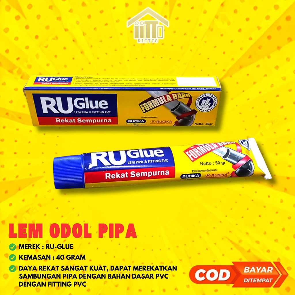 PVC PIPE GLUE 40 กรัม / TRUGLUE RUCIKA / TRUGLUE PVC PIPE GLUE 40 กรัม / TRUGLUE PARALON ODOL 40 กรั