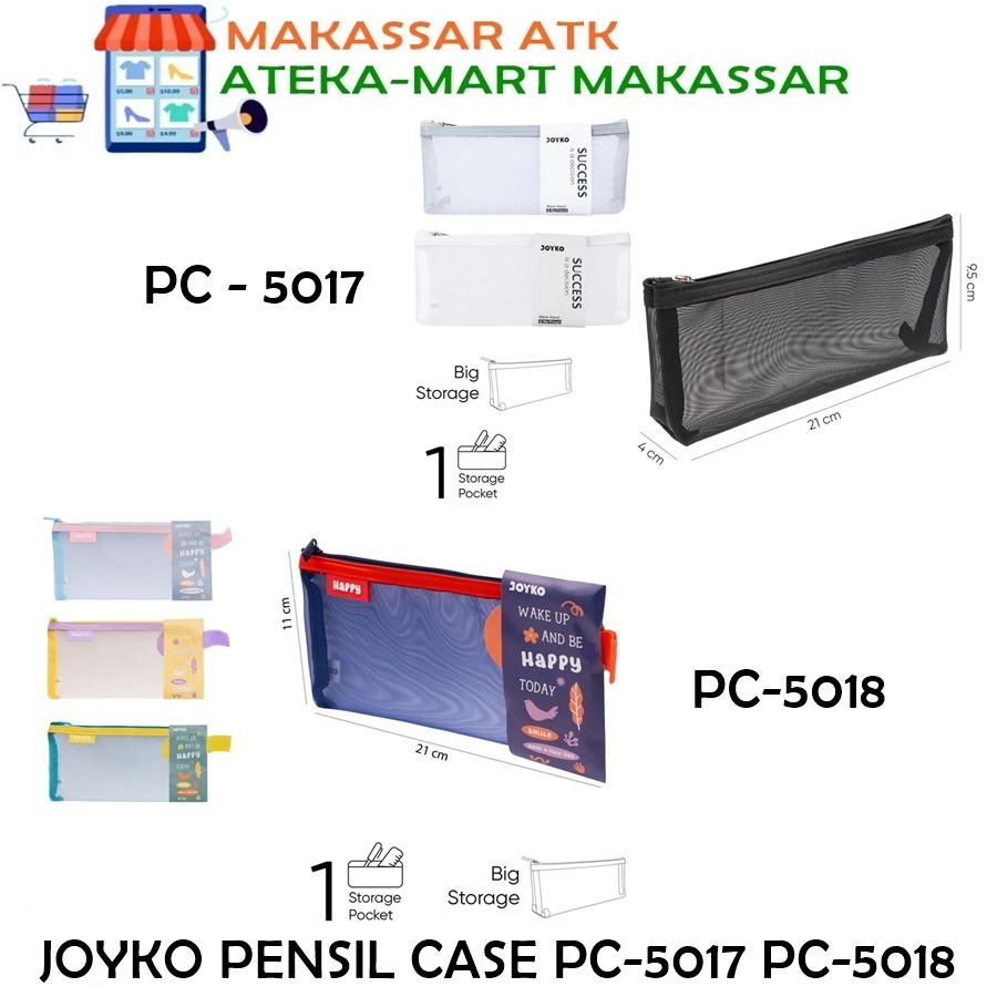 [1PCS] JOYKO PENCIL CASE ZIPPER PENCIL CASE PC-5017 PC-5018