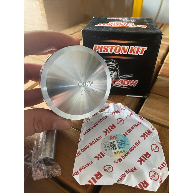 PISTON / SEHER / SEKER KIT TIGER 67,68,69,70,71 MM PIN 15 RAW CJDW DOME