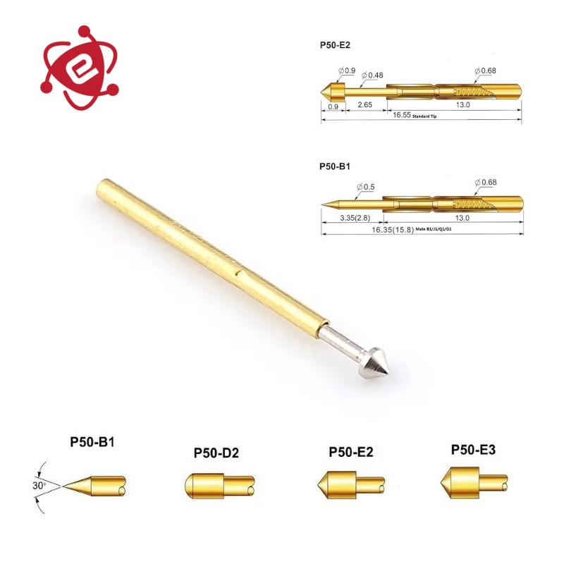 Pogo Pin Spring Test Probe PCB P50 P75 B1 D2 D3 E2 E3 A2 F1 H3 LM3 Q2