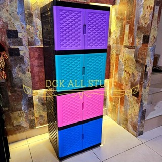 Lemari Baju Pakaian Mini Kecil Susun 5 Lima 4 Empat 3 Tiga 2 Dua Tingkat Anak Bayi Serbaguna Multifungsi Plastik WHC Estetik Aesthetic Minimalis Cantik Tebal Warna Warni Putih Abu Ungu Pink Hijau Biru Merah Coklat Murah
