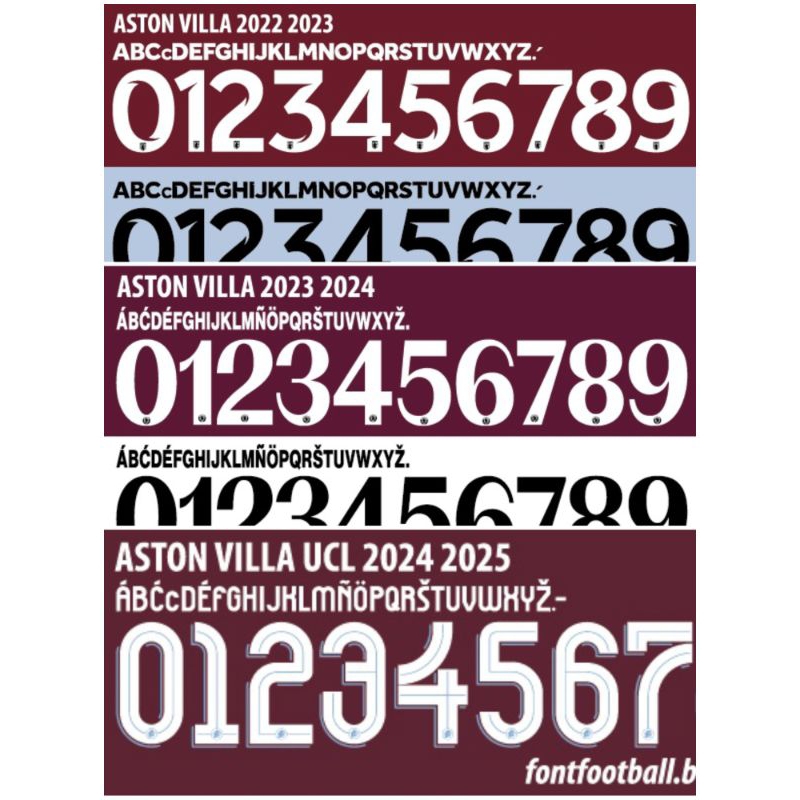 ASTON VILLA NAMESET*