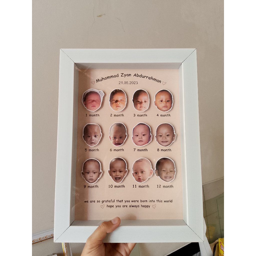 HIASAN DINDING BABY PHOTOS/ BABY MILESTONES/ BABY POP UP FRAMES/ BABY 3D POP UP FRAMES, SUITABLE สํา