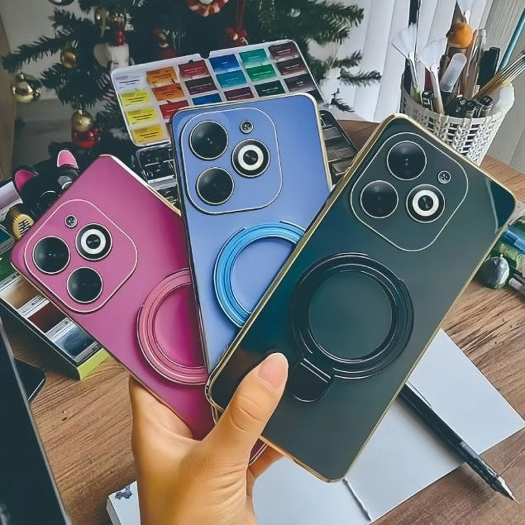 Softcase TECNO SPARK 20 SPARK 20C SPARK 30C SPARK 20 PRO SPARK 20 PRO+ เคสหรูหรา แหวนฟรีที่วางแม่เหล