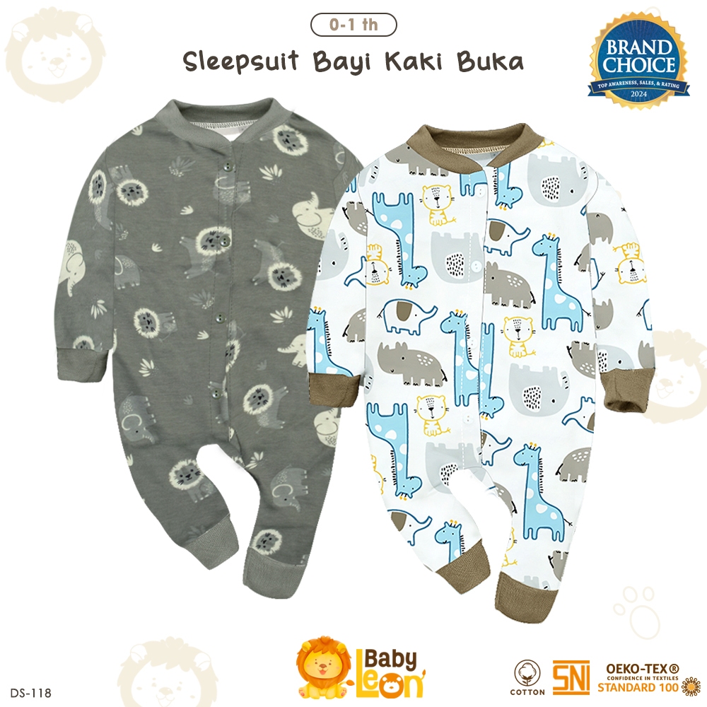 BABY LEON BABY Sleepsuit BABY Jumper เปิดขาทารกแรกเกิด DS-118 ชุดจั๊มสูทเด็กแรกเกิด
