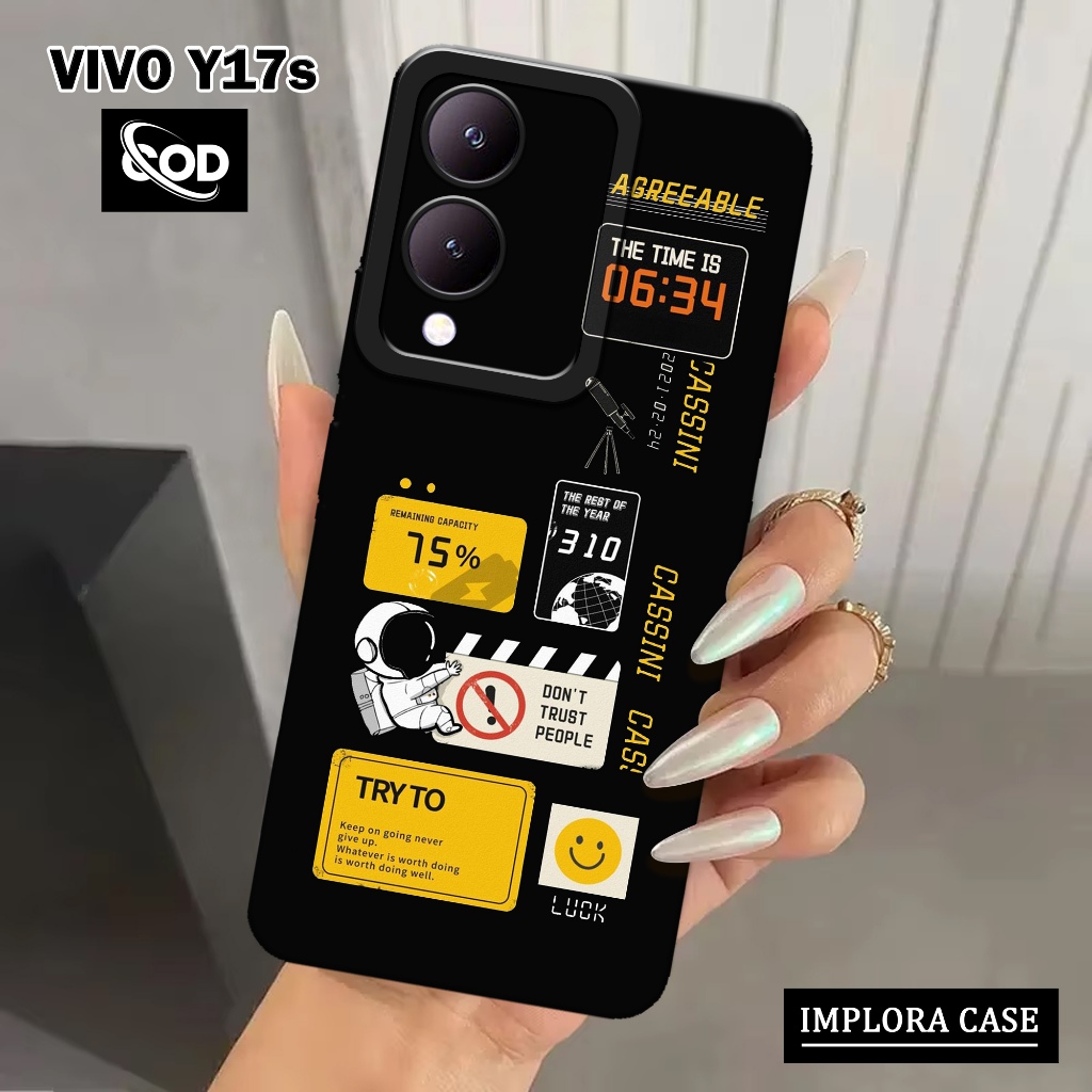 HP IMPLORA CASE - เคส Vivo Y17s ล่าสุด - เคสแฟชั่น AESTHETIC - Pro Camera Softcase - เคสโทรศัพท์ Viv