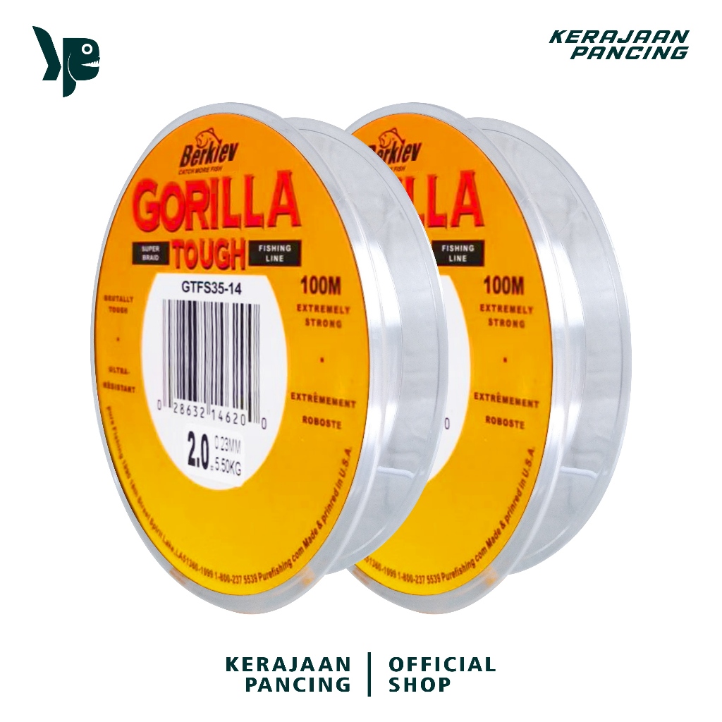FISHING KINGDOM - Berkley Gorilla White สายตกปลา 100 เมตร ไนลอนป้องกันม้วนที่แข็งแกร่งเป็นพิเศษ