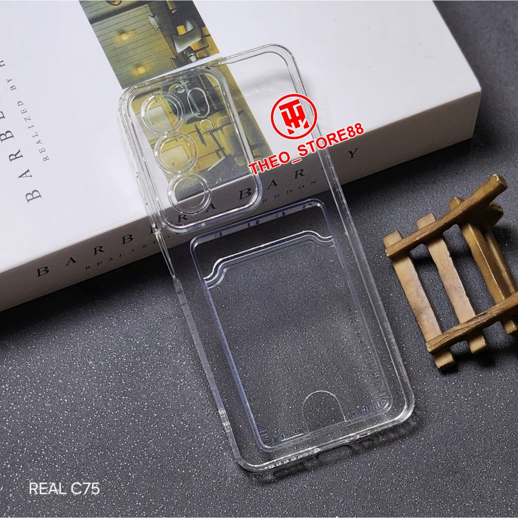 REALME C75 CASE WALLET CLEAR CARD SLOT CARD CASE สล็อตการ์ดใส REALME C75