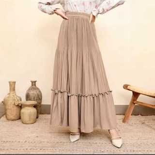Haseena Rok Plisket Susun Maiza Bahan Hyget | Rok Skirt | Rok Wanita Ruffle | Rok Wanita Anti Nerawang | Rok Style Korea