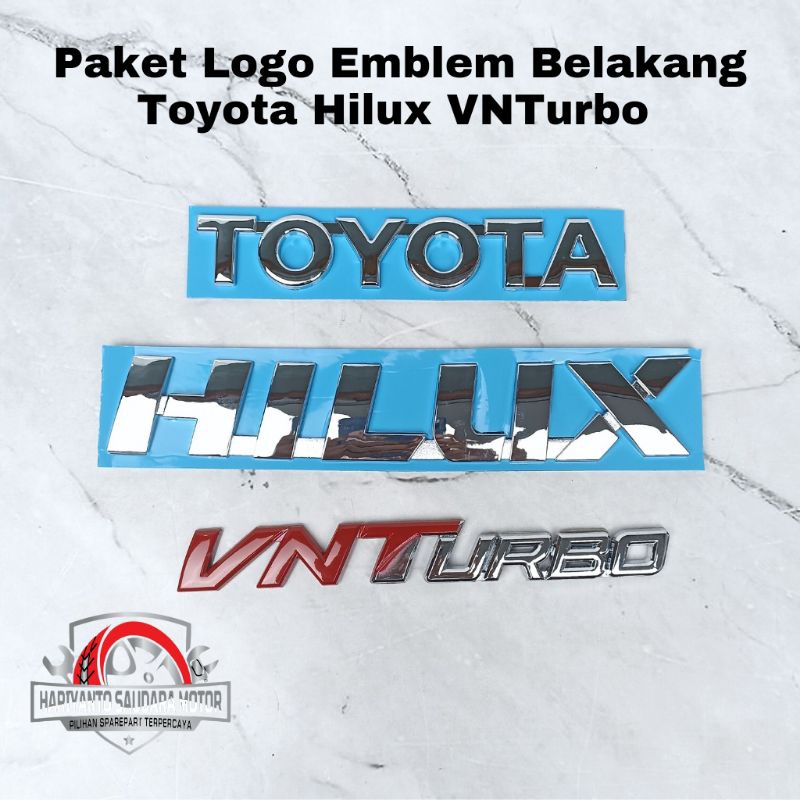 แพ็คเกจสัญลักษณ์หลัง Toyota Hilux VNTurbo