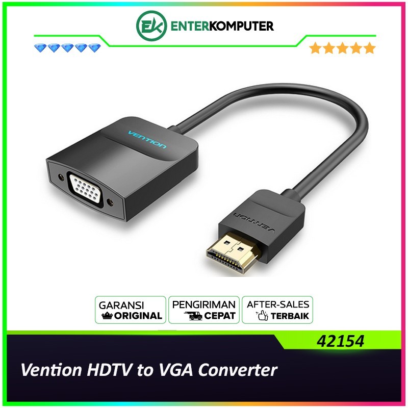 Vention HDTV เป็น VGA Converter 0.15M สีดํา - 42154