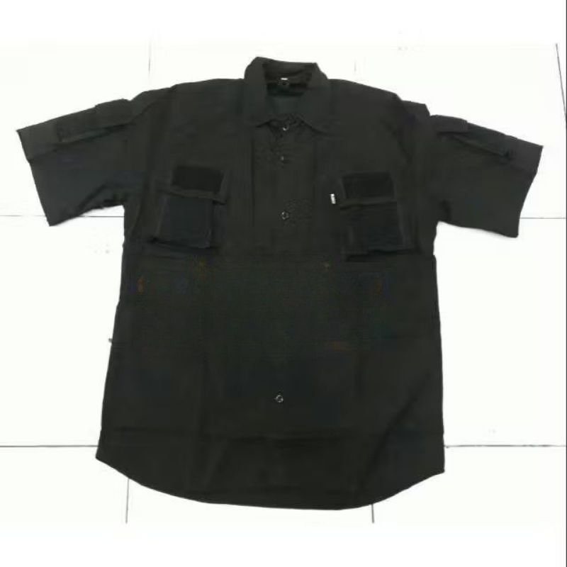 เสื้อเชิ้ตสั้นสีดํา KEMEJA Tactical 511