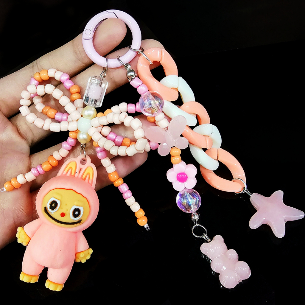 GANTUNGAN พวงกุญแจน่ารัก Aesthetic Labubu Bag Charm พวงกุญแจ - GK040