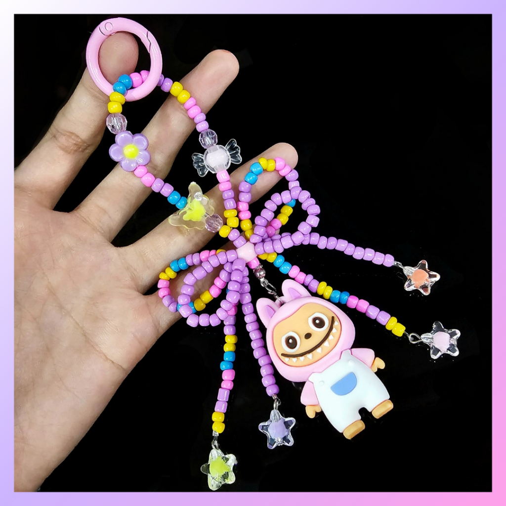 GANTUNGAN พวงกุญแจน่ารัก Aesthetic Labubu Bag Charm พวงกุญแจ - GK042