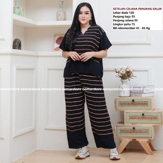 SETELAN CELANA PANJANG KULOT MOTIF SALUR || SETELAN BATIK LD 120 PANJANG CELANA 90 || BAHAN RAYON