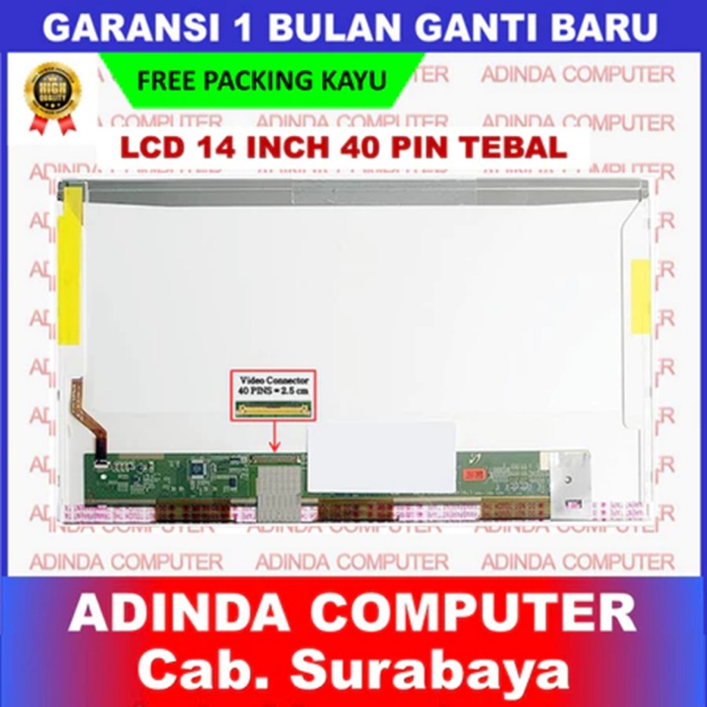 LAYAR หน้าจอ LED LCD Toshiba Satellite L510 C600 C605 C600D C640 C640D