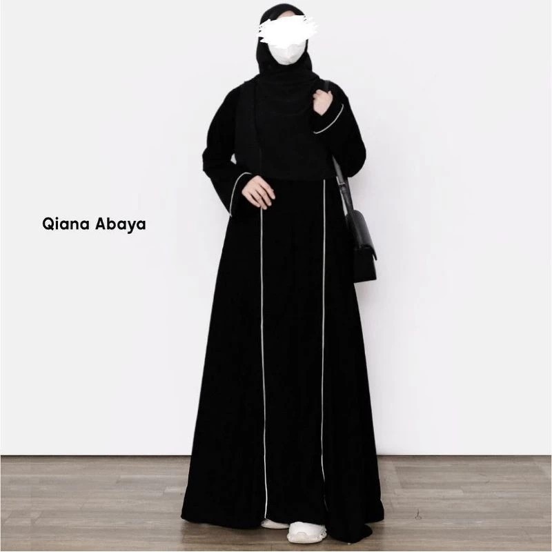 Kafa Gamis Lebaran 2025 ชุด Abaya สีดําหรูหราธรรมดาและสง่างาม SML XL XXL