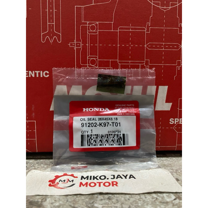 LEFT CRANK AXLE SEAL ADV 150 160 PCX VARIO STYLO 160 ORIGINAL HONDA 91202-K97-T01