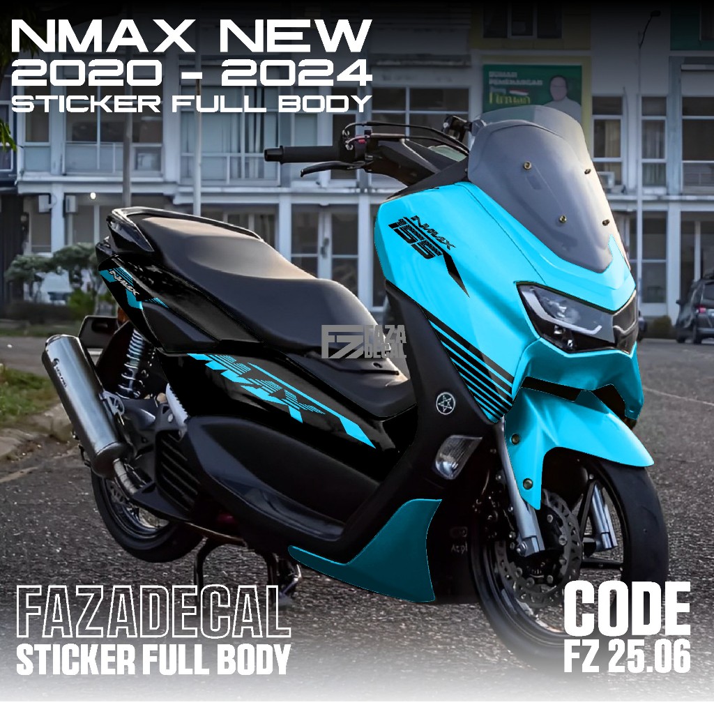 สติกเกอร์รูปลอกล่าสุด Nmax ใหม่ 2020 2021 2022 2023 Full Body Simple Graphic Gradient FZ 25 06 - อุป
