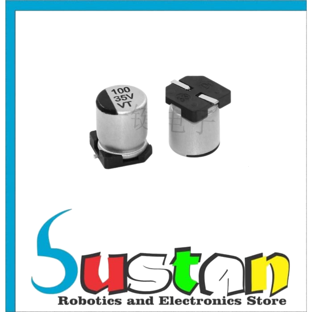 SMD CAPACITOR 100UF 35V 6.3X7.7 MM ELECTRICAL ALUMINIUM CAPACITOR CAPACITOR