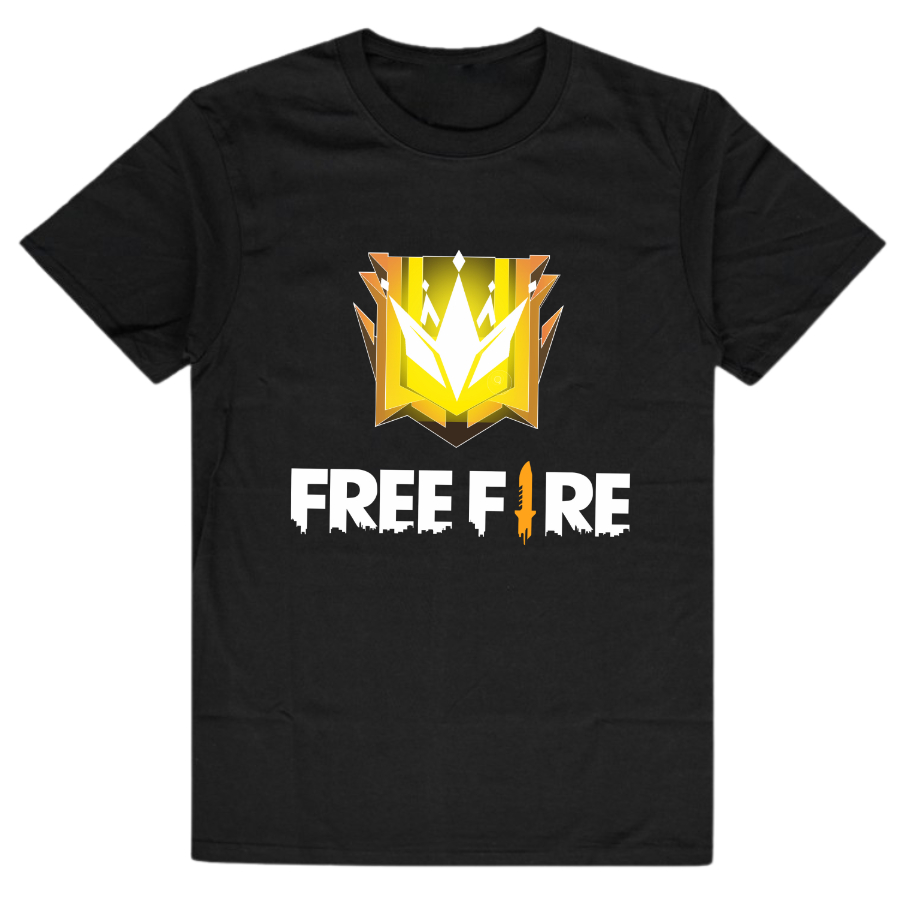 FF เสื้อยืดสําหรับเด็กชายและเด็กหญิง, เสื้อยืดเด็ก Free Fire FF, เสื้อยืดแขนสั้น