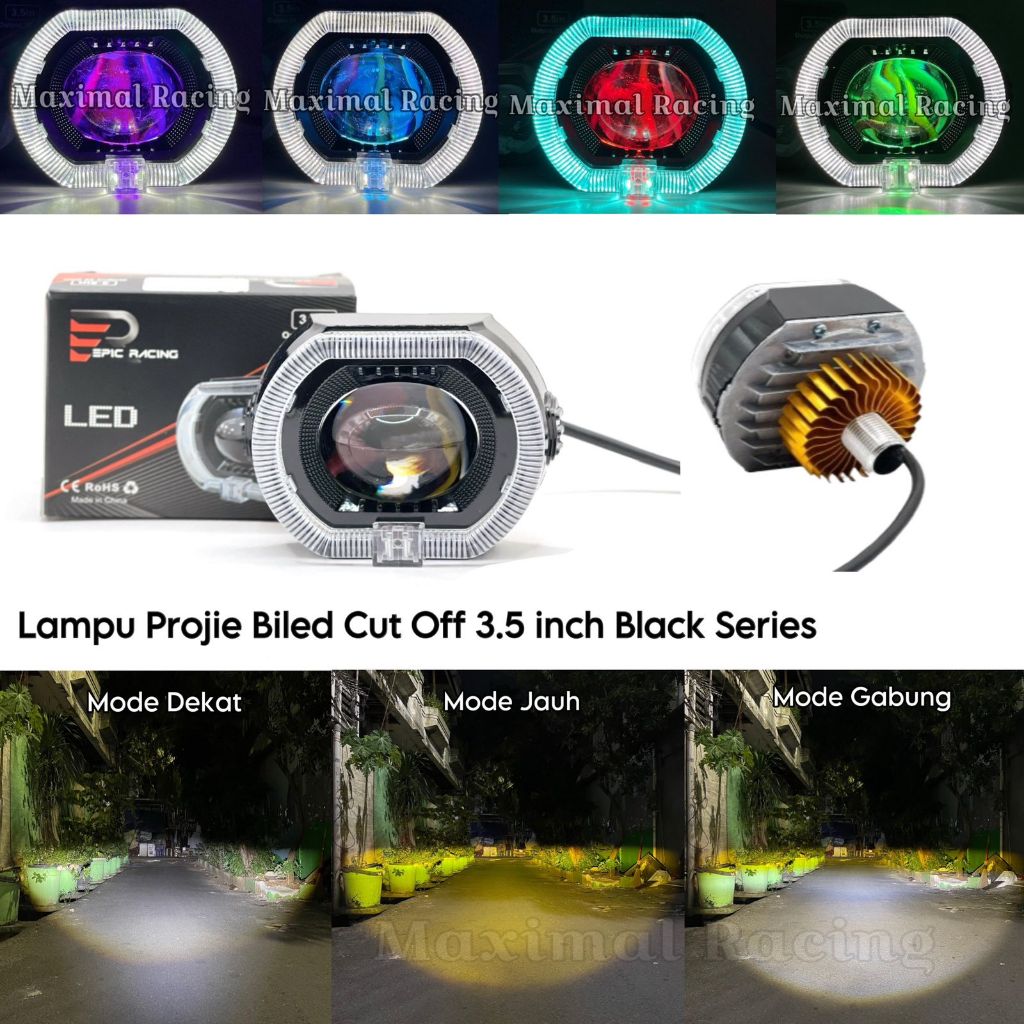 Biild Cut Off Projector 3.5 นิ้ว Black Series High Low 5 สาย รับประกันของแท้ สว่าง