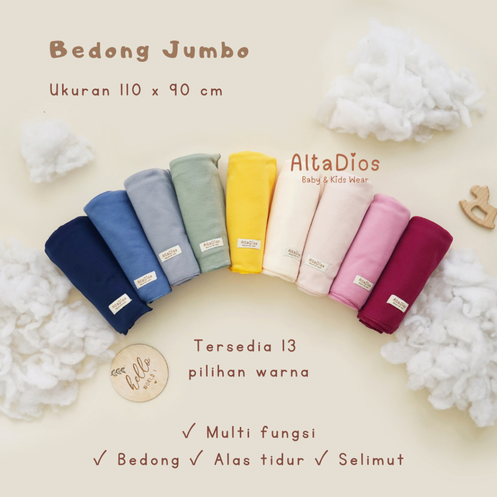 [Altadiosbaby] ของขวัญชุดพันตัว BASIC | ชุดห่อตัวเด็ก | ผ้าห่อตัวเด็ก JUMBO Premium | เสื้อยืดสีพื้น ผ้าห่อตัวเด็ก | ผ้าห่อตัวเด็กทารก | ผ้าห่อตัวเด็ก | อุปกรณ์สําหรับเด็กแรกเกิด | ผ้าห่มเด็ก | เสื่อนอนสําหรับรถเข็นเด็ก | เสื่อรดที่นอน | เบบี้เพอร์เนล