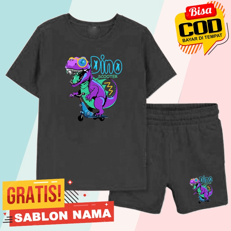ชุดเสื้อยืดเด็ก Dino Scooter / Dino Scooter Boys & Girls Clothes Set