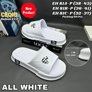 Sandal Selop Anak Putih CEQIU eh-81/Sandal Selop Anak Laki laki Kekinian/Sandal Selop Anak Tanggung