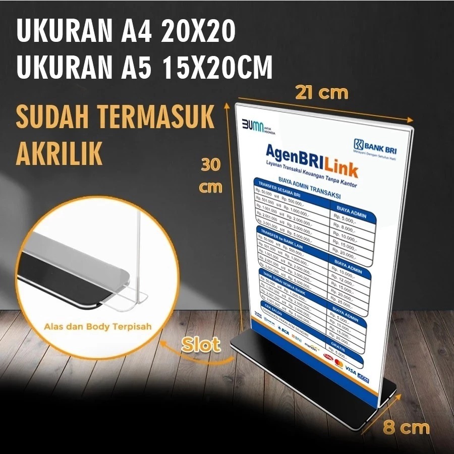 ACRYLIC + BRILINK AGENT STICKER ADMIN COST (CUSTOM CHAT ADMIN)