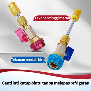 Alat Buka Pasang Pentil R134 High Low, Tanpa Buang Freon AC Mobil - Praktis & Original