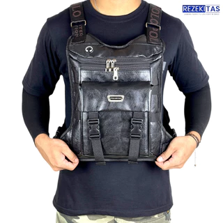 กระเป๋าคาดหน้าอกหนัง PU Polo Amstar Polo Amstar Chest Bag Chest Rig Bag Chest Sling Vest Bag