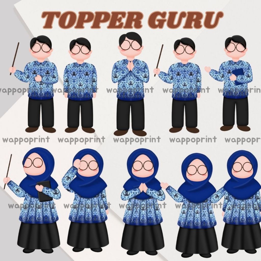 PGRI Teacher TOPPER / Teacher Day Topper / Topper สําหรับช่อดอกไม้ / Teacher Topper