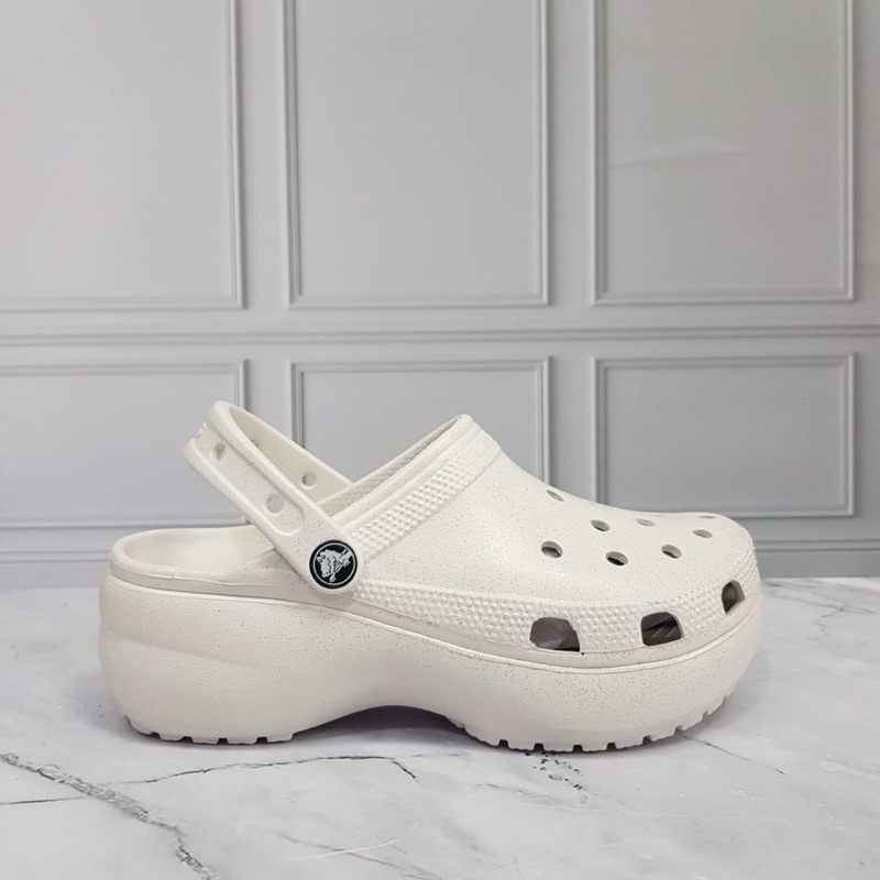 ผู้หญิง GLITTER PLATFORM CROCS/GLITTER PLATFORM/WOMENS CROCOS/รองเท้าแตะผู้หญิง